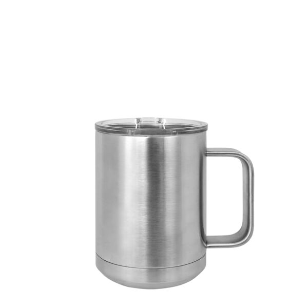 15 oz. Stainless Steel Insulated Mug with Slider Lid Thumbnail