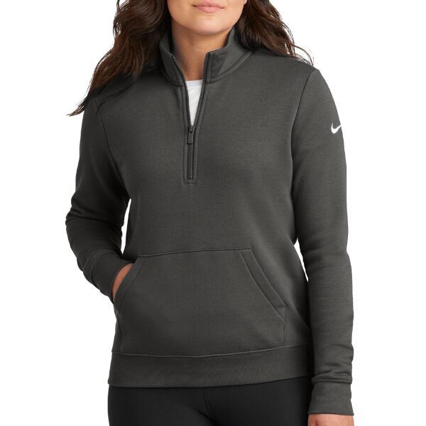 Women's Club Fleece Sleeve Swoosh 1/2 Zip Thumbnail